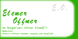 elemer offner business card